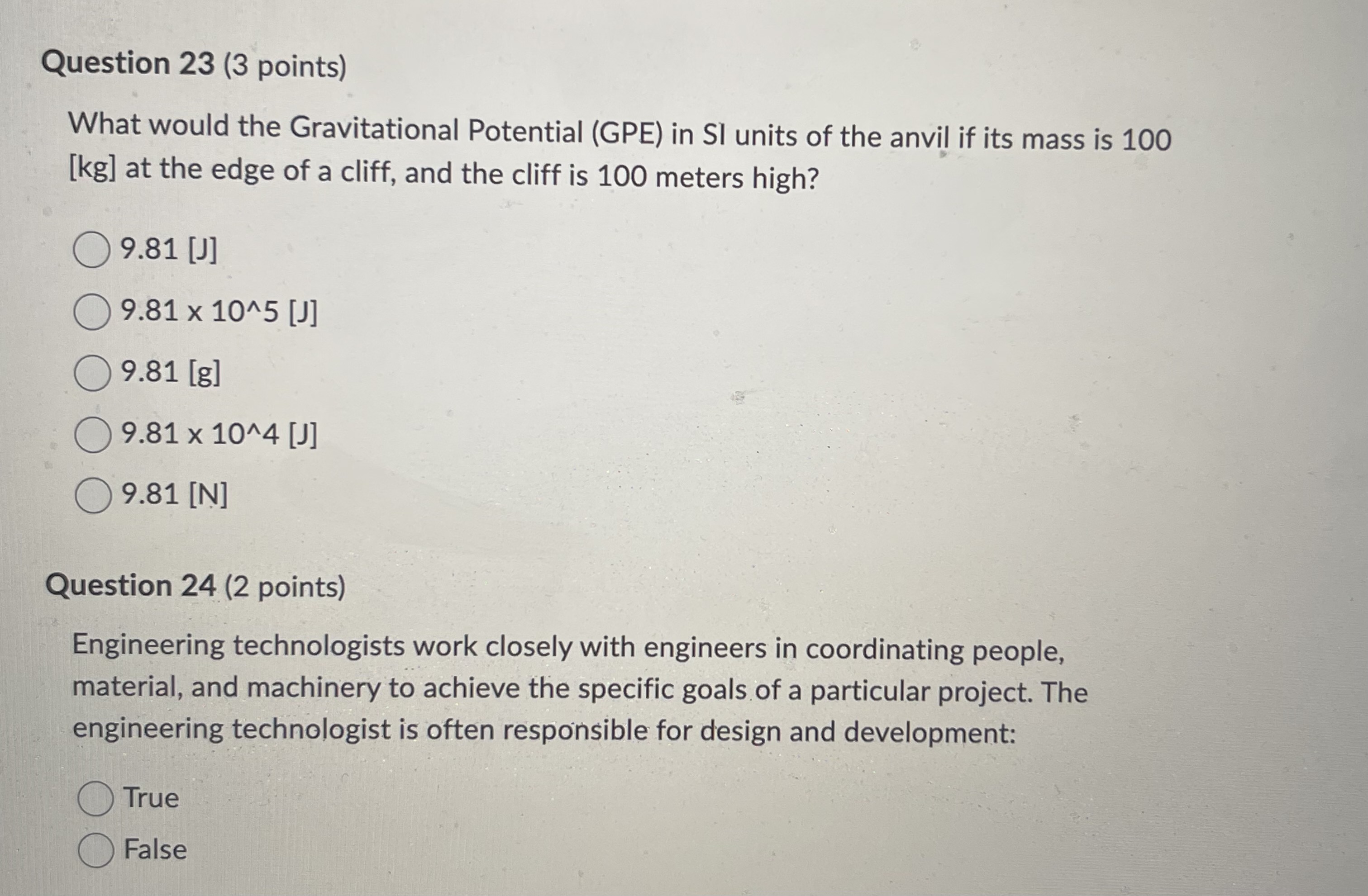 designing is a responsibility for mechanical engineers O True O False Question