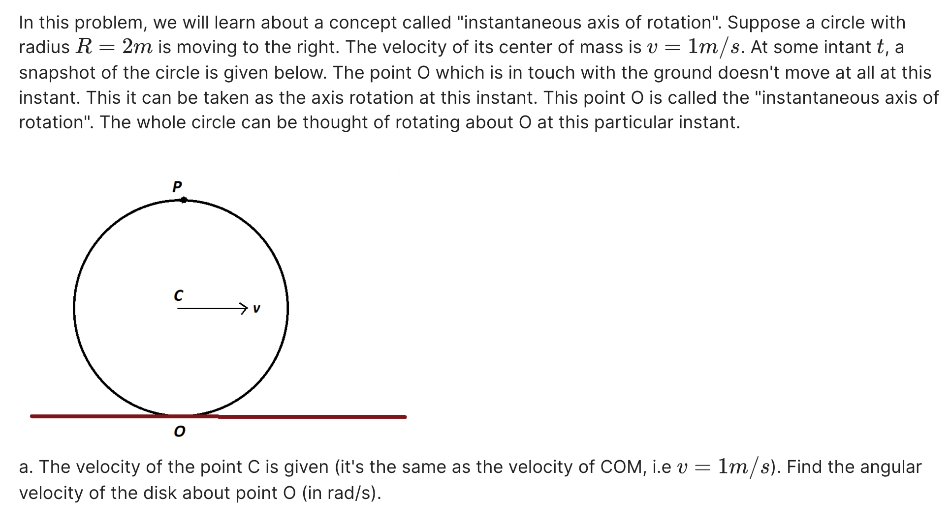 a diameter of 50 cm starts from rest and rotates with a