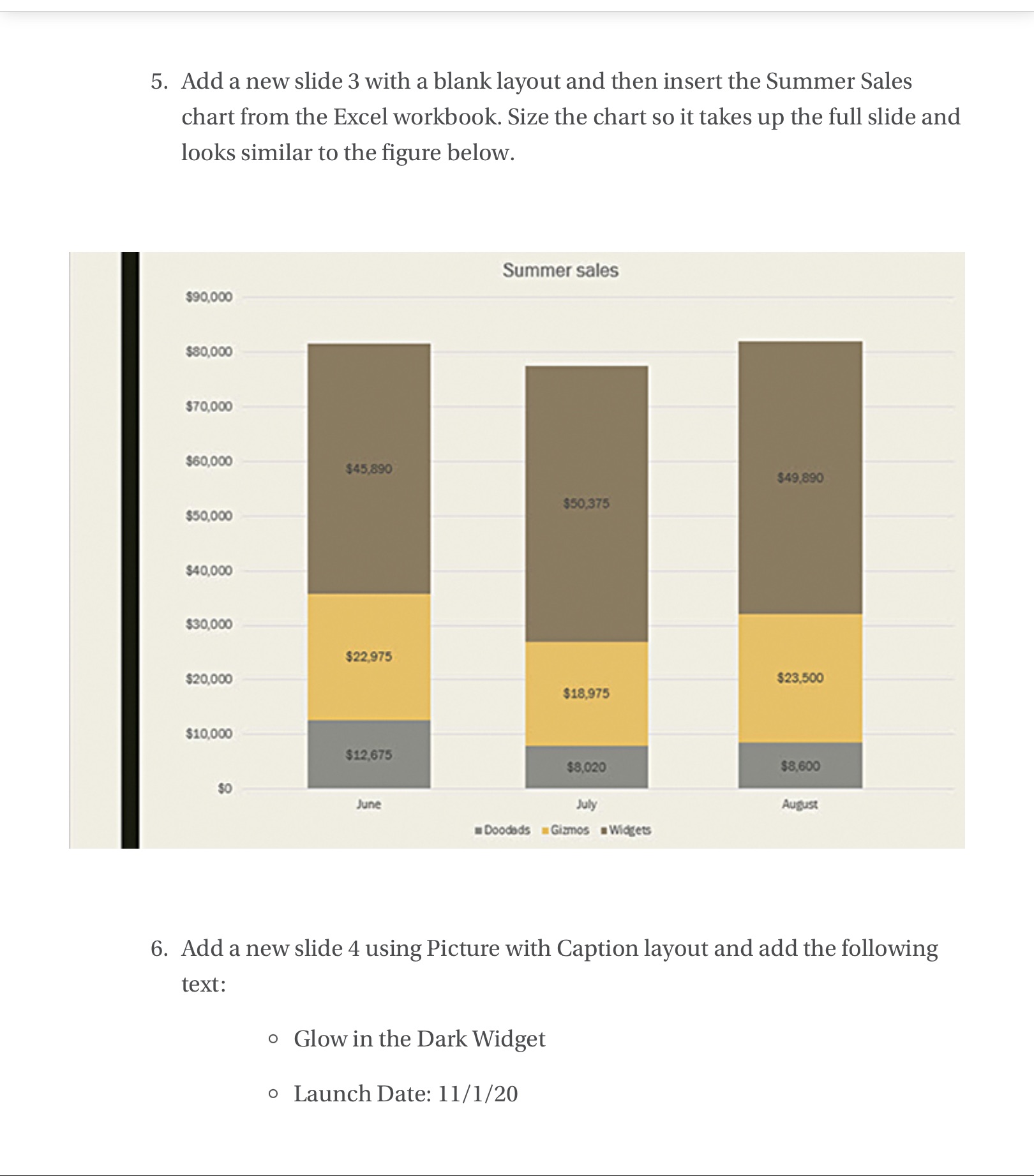  5. Add a new slide 3 with a blank layout and