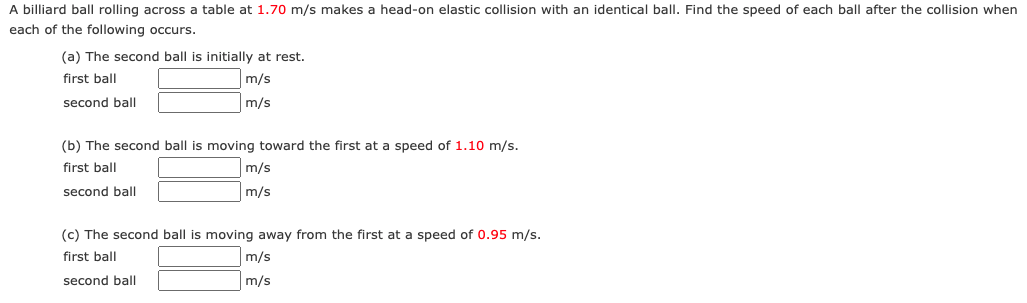 Answer the following questions- no additional background was given: A billiard ball