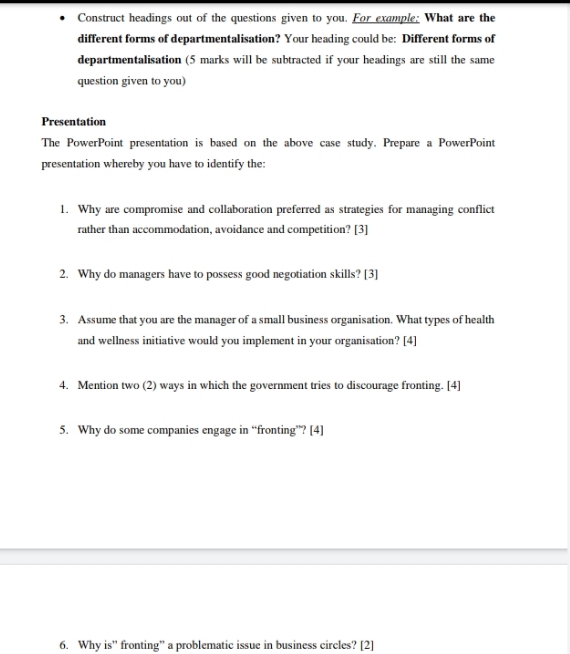 Afternoon can you please help me with this assignmentPlease make it a