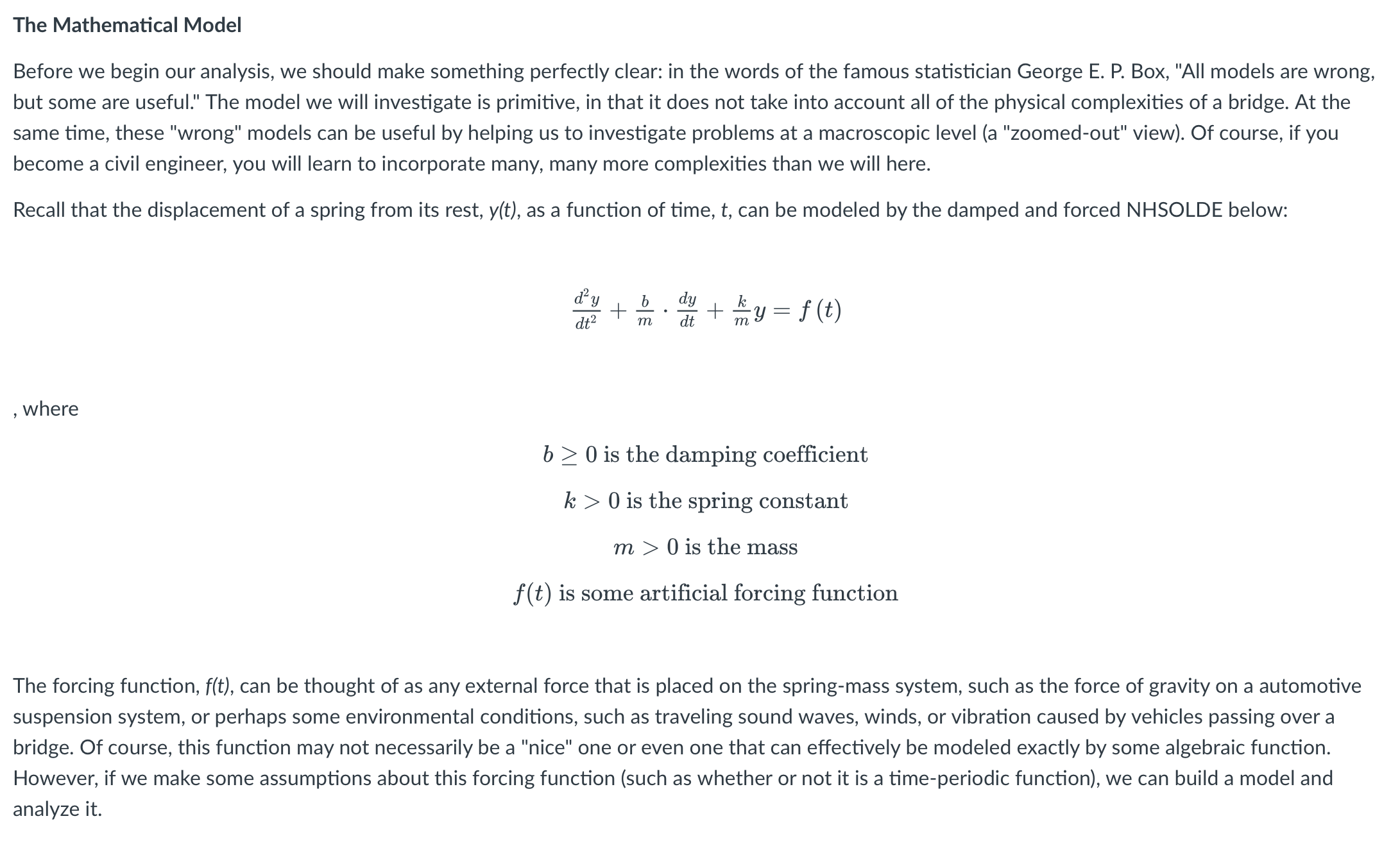 This is a discussion question where my answer doesn't make any sense.