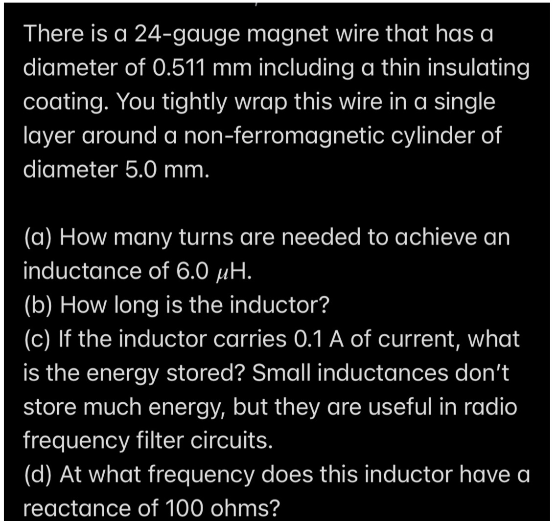 A,b,c,d Please do it on a paper There is a 24gauge magnet