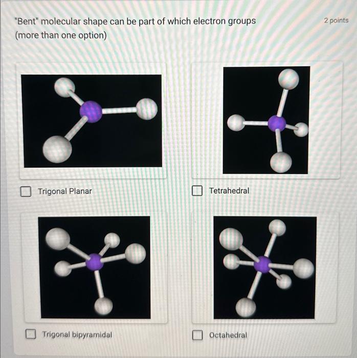 structure, list: a. VSEPR AXE type b. the electron group geometry c.