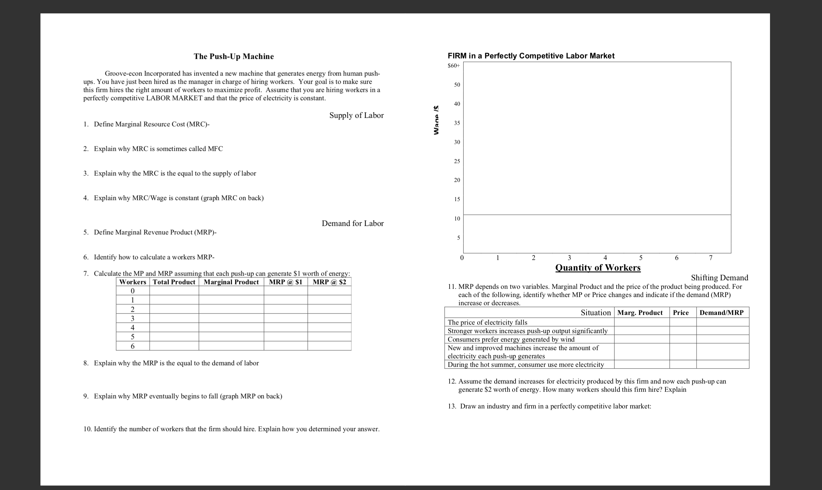Need help on the second page. Thanks! The Push-Up Machine FIRM in