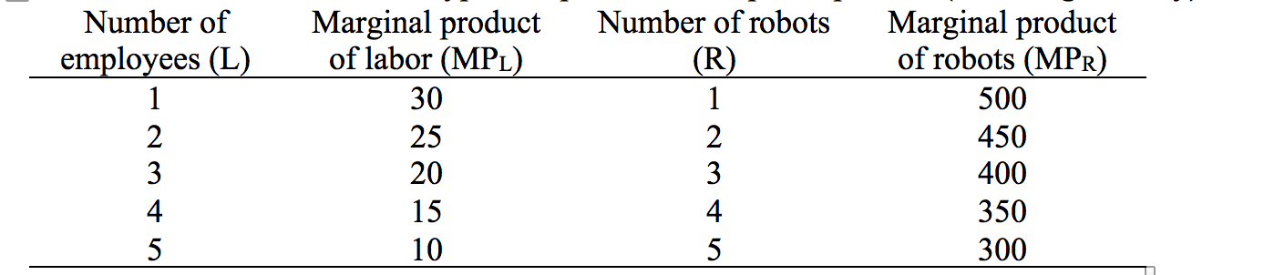 Your organization uses both workers (L) and functional robots (R) in its