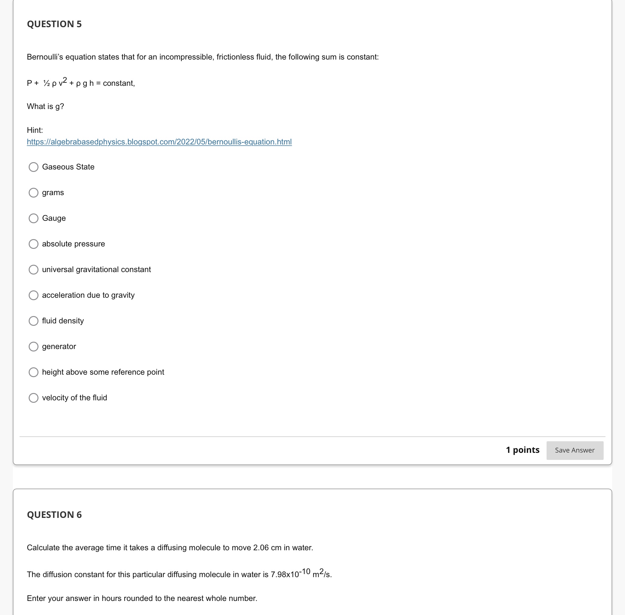 diffusing molecule to move 1.24 cm in water. What is the average