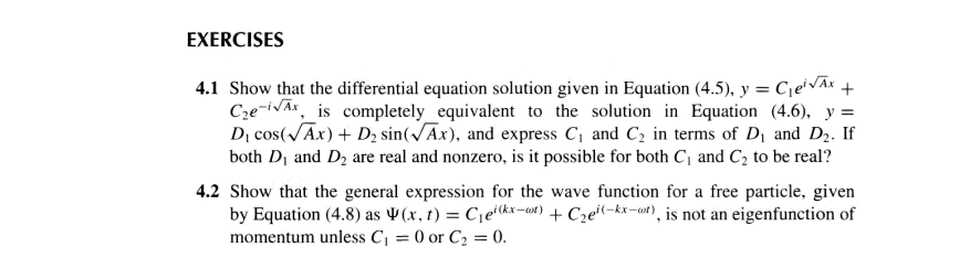 Please help me understand these questions EXERCISES 4.1 Show that the differential