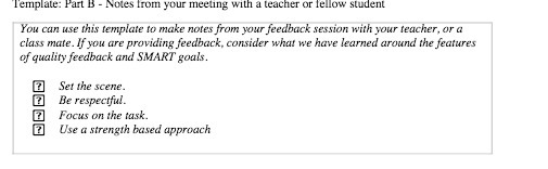  Template: Part B - Notes from your meeting with a teacher