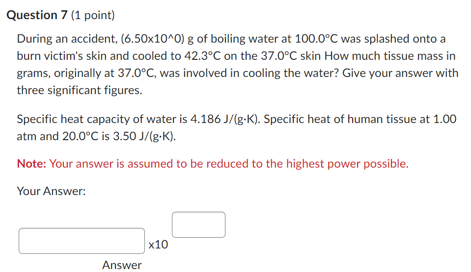 Please answer this Physics question. Question 7 (1 point) During an accident,