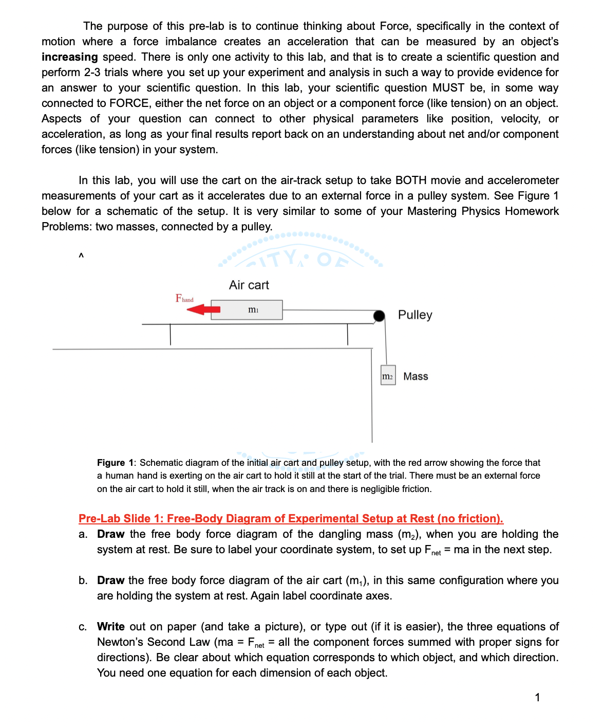 Help with all parts on this physics lab please! The purpose of