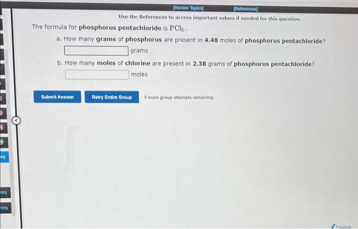  Use the References to access important values if needed for this