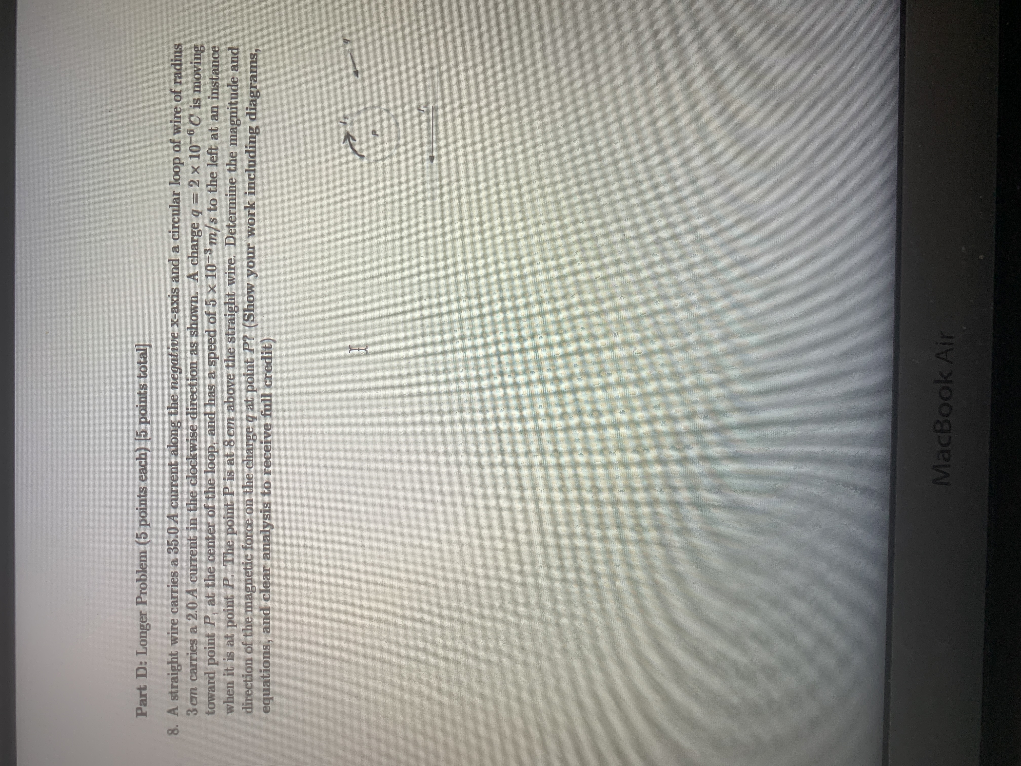  Part D: Longer Problem (5 points each) [5 points total] 8.