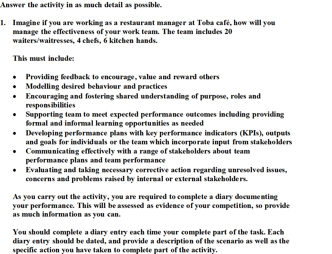  Answer the activity in as much detail as possible. 1. Imagine