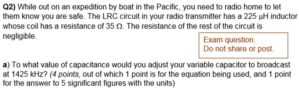 points, out of which 1 point is for the equation being used,