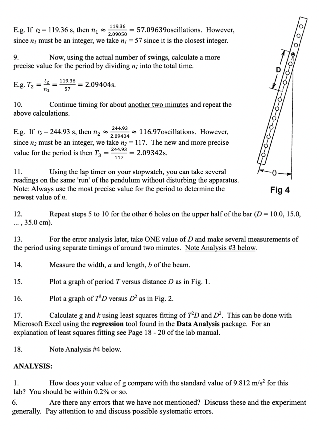bar k, together with their estimated random errors. Required Equipment: Steel bar