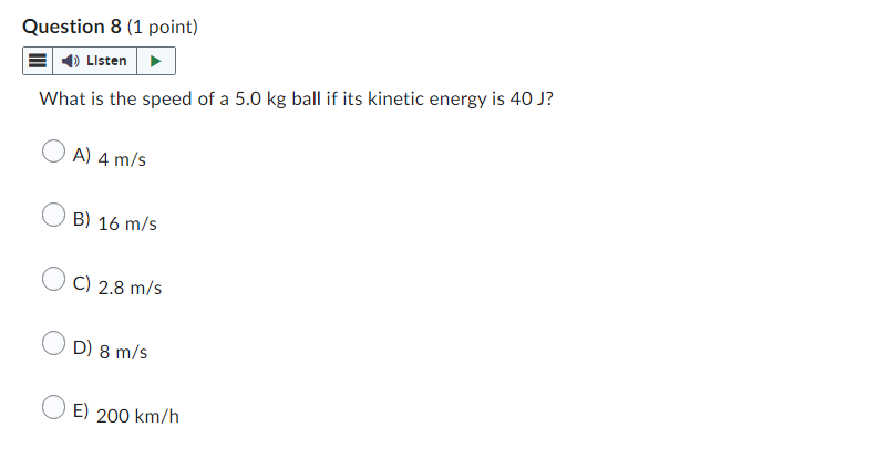 A 55 kg motorcyclist is flying through the air at 3'2 kah