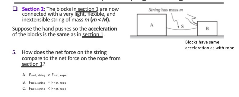Section 2: The blocks in section 1 are now String has