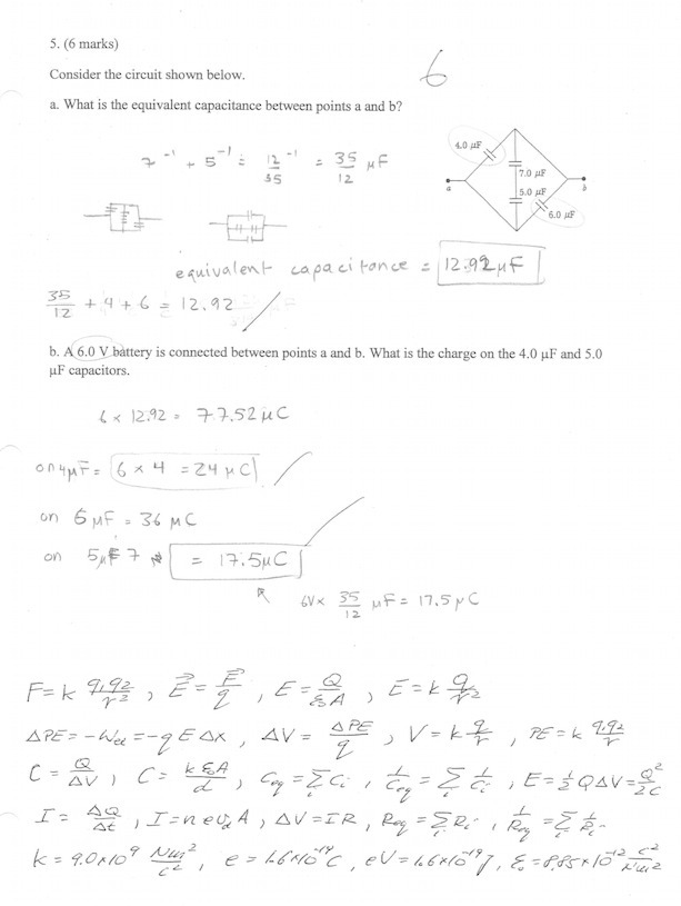 5. (6 marks) Consider the circuit shown below. a. What is