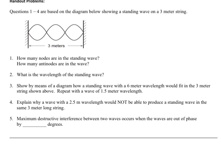  Handout Problems: Questions 1 - 4 are based on the diagram