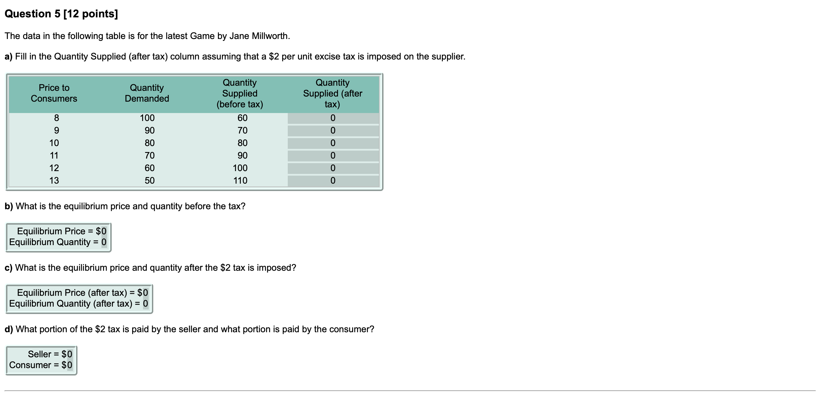  this is the question Question 5 [12 points] The data in