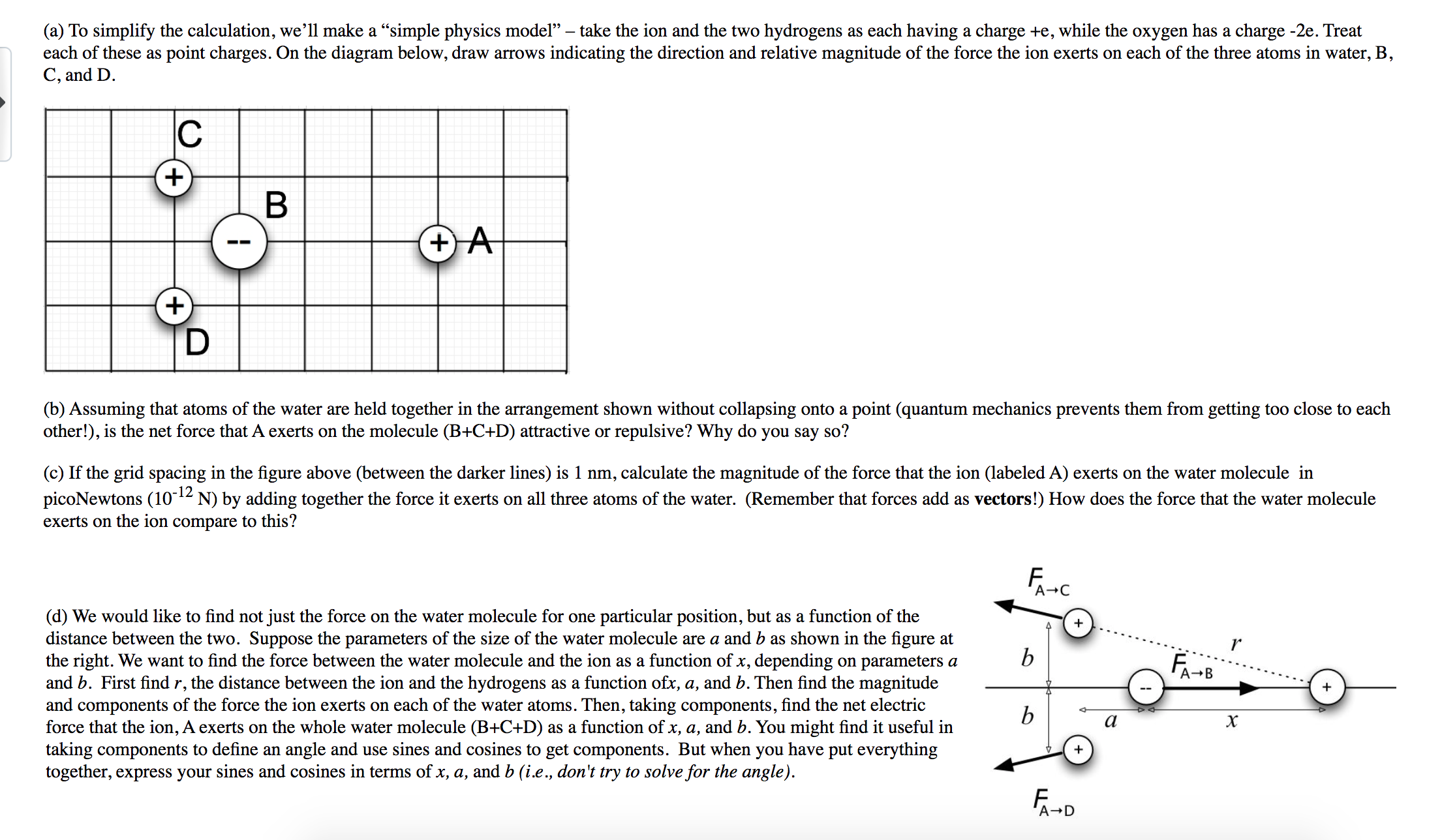  (a) To simplify the calculation, we'll make a \"simple physics model\"