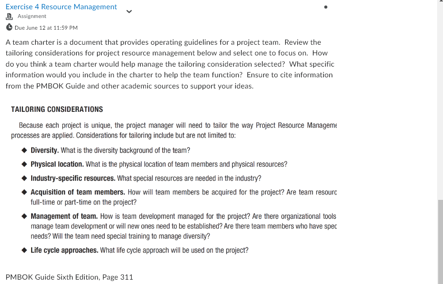 Exercise 4 Resource Management v o IEI Assignment 0 DueJune 12