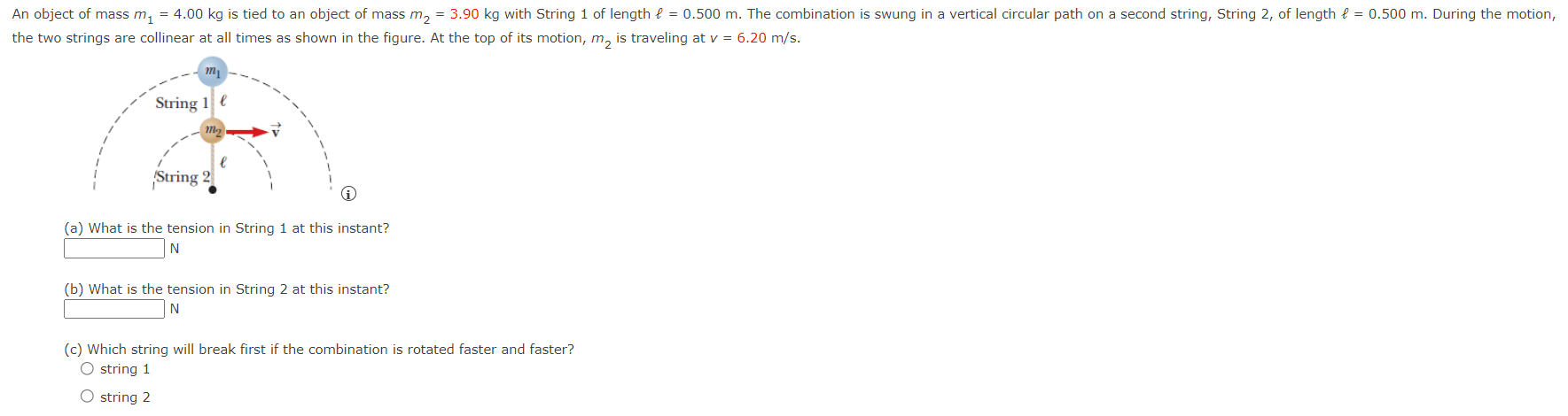6.46 cm deep in the cup. You then tie a string to