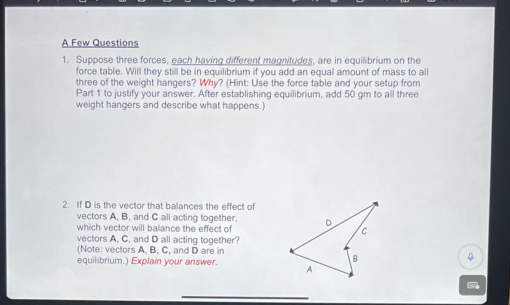 AFw sti n 1. Suppose three forces, each having different magnitudes,