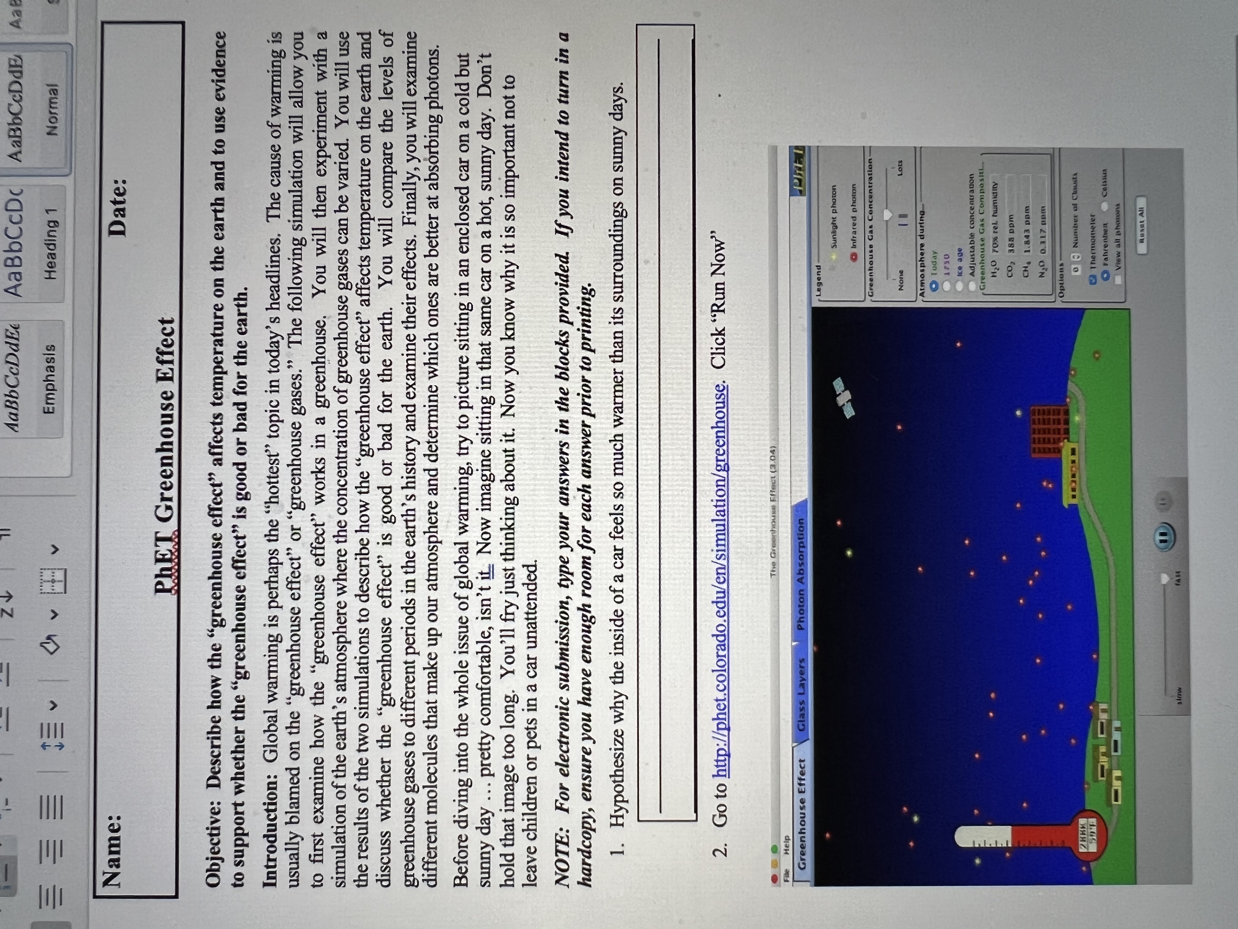 you add clouds? 5. How are the photons affected by adding clouds?
