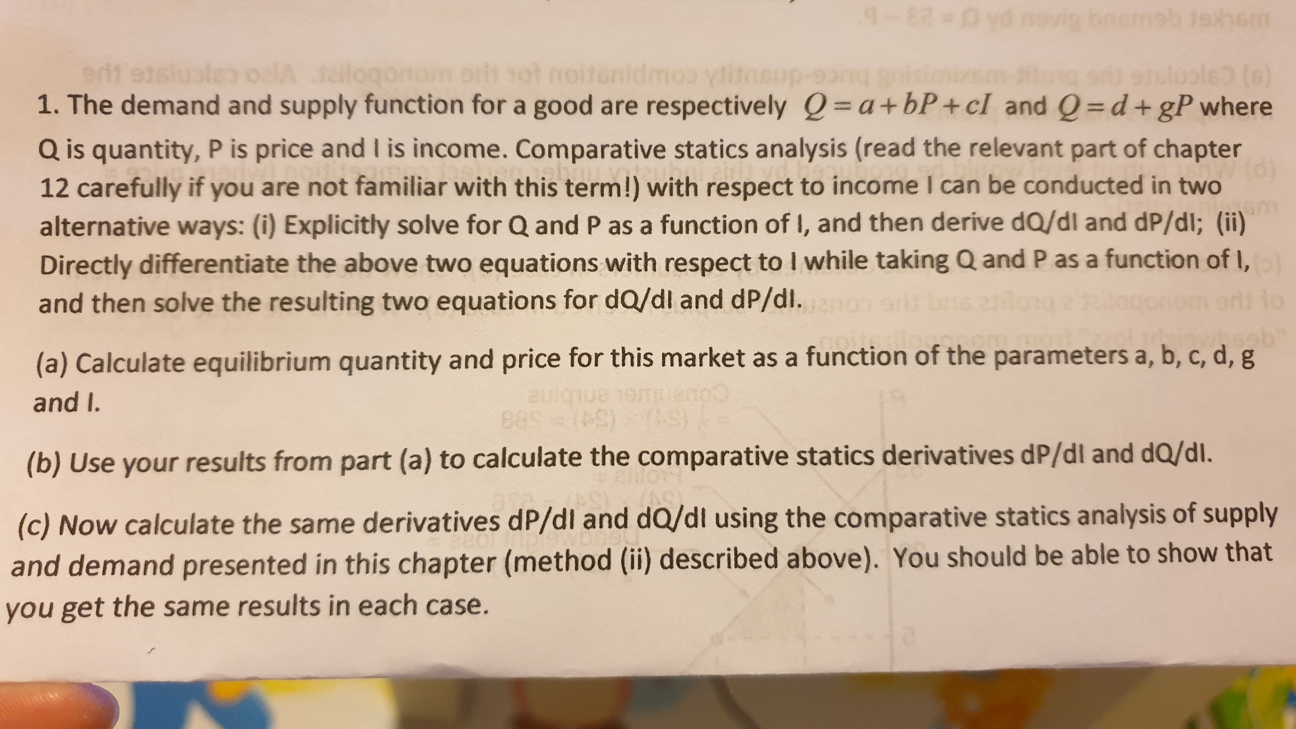 Would you please help me with Question #1 part a, b,