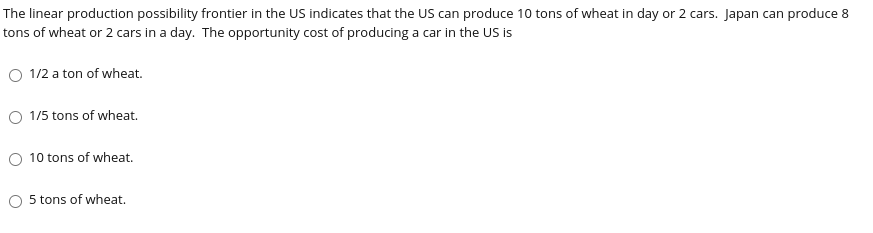 need help with these questions please. The linear production possibility frontier in