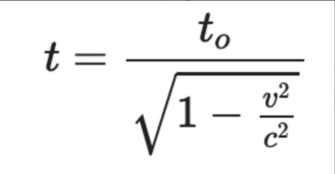 (to) and outside of the moving spaceship (t).The meanings of the symbols