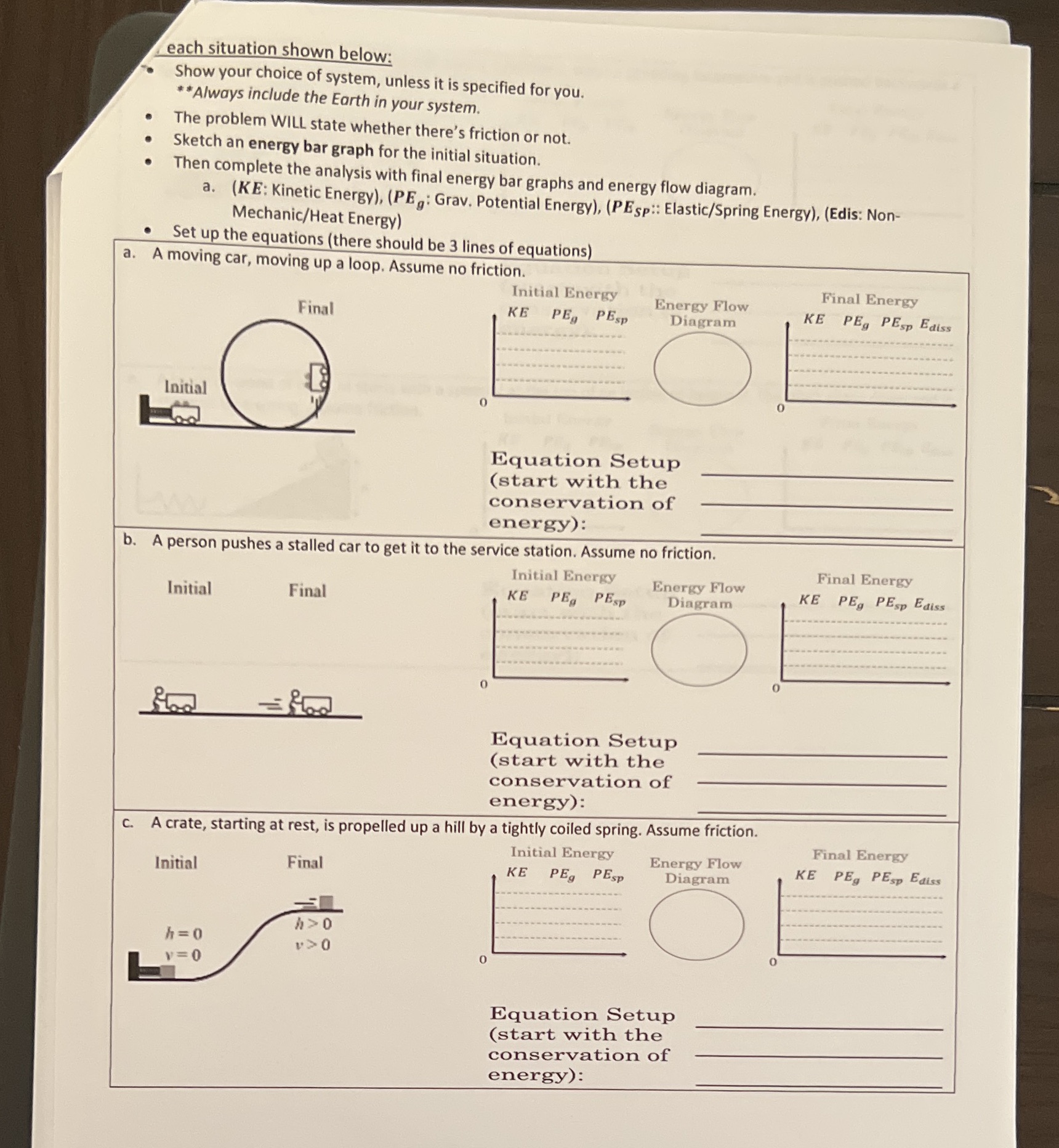I require assistance with these practice problems. All directions are stated on