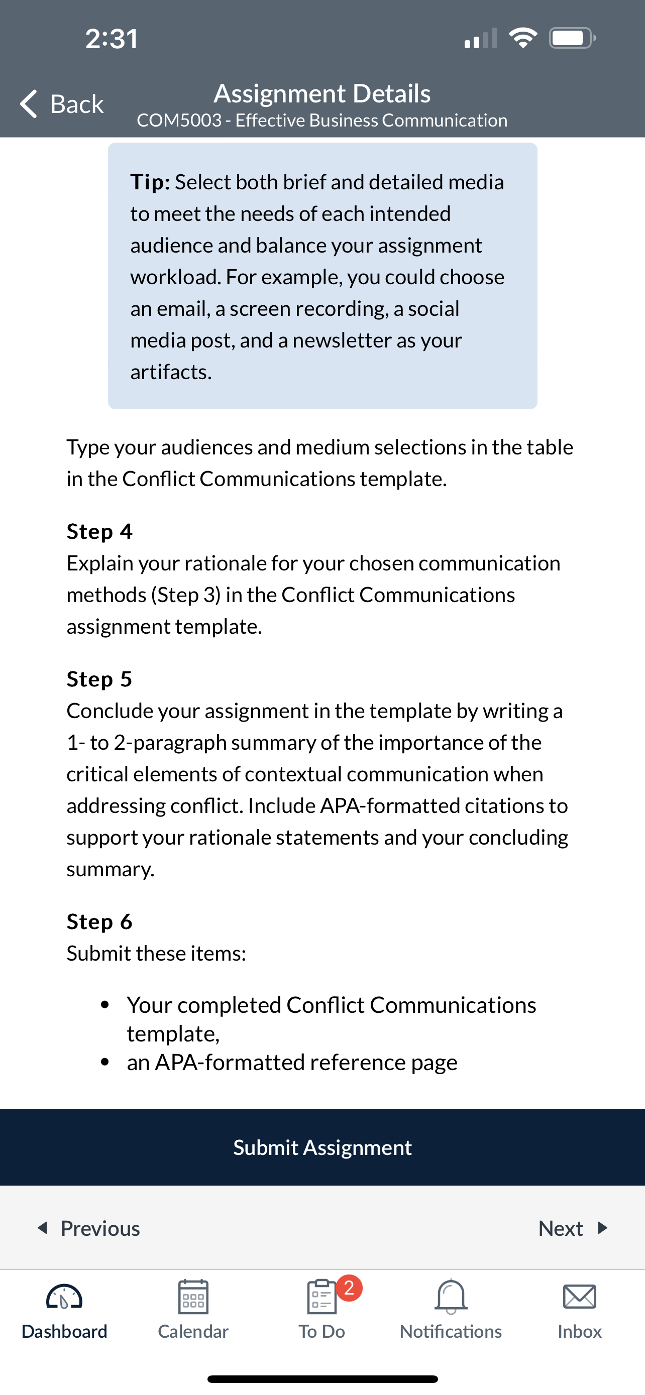  2231 m E D9 Q E Dashboard Calendar To Do Notications