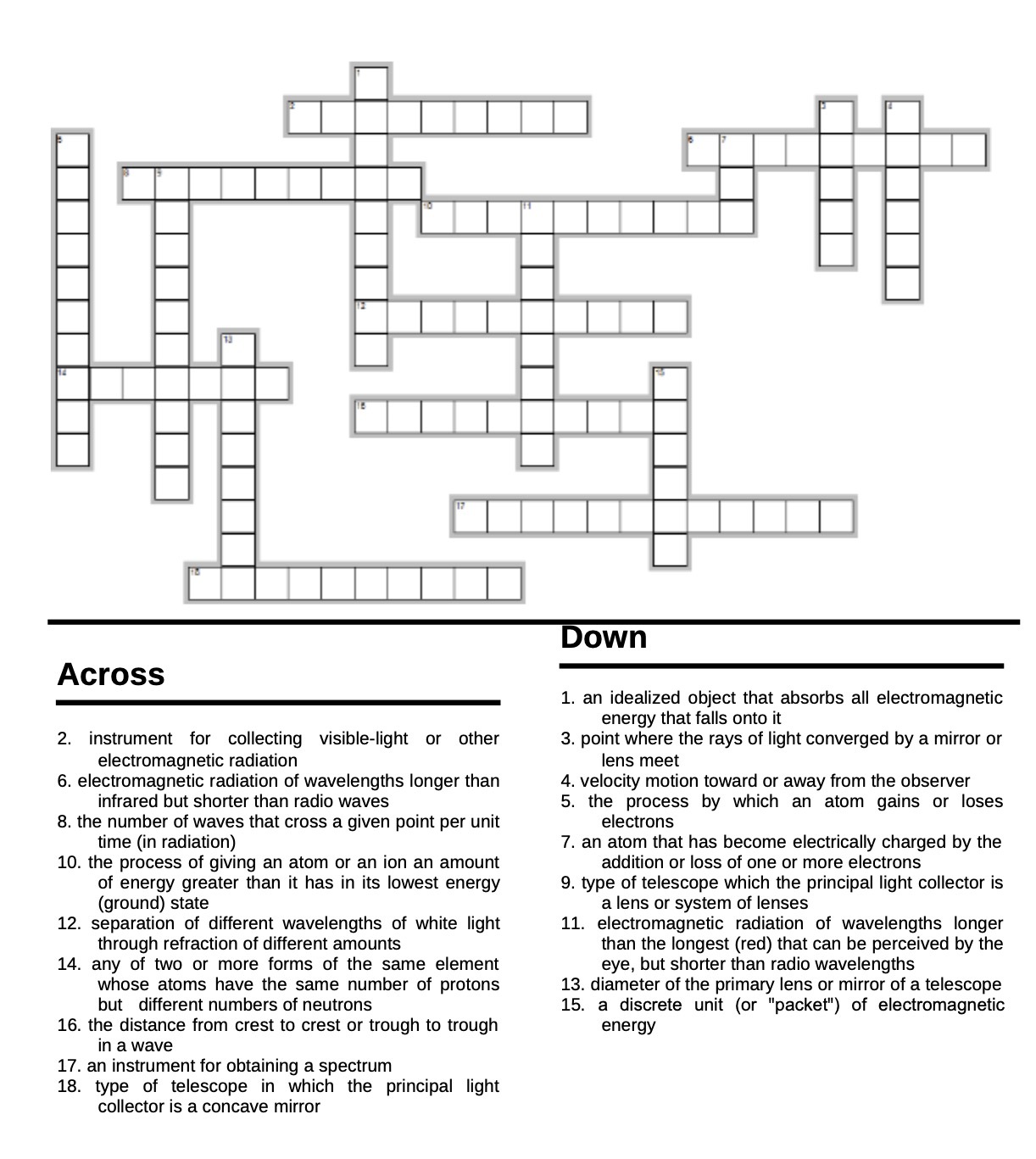 1- I : - ._. . ACI'OSS 2. instrument for collecting