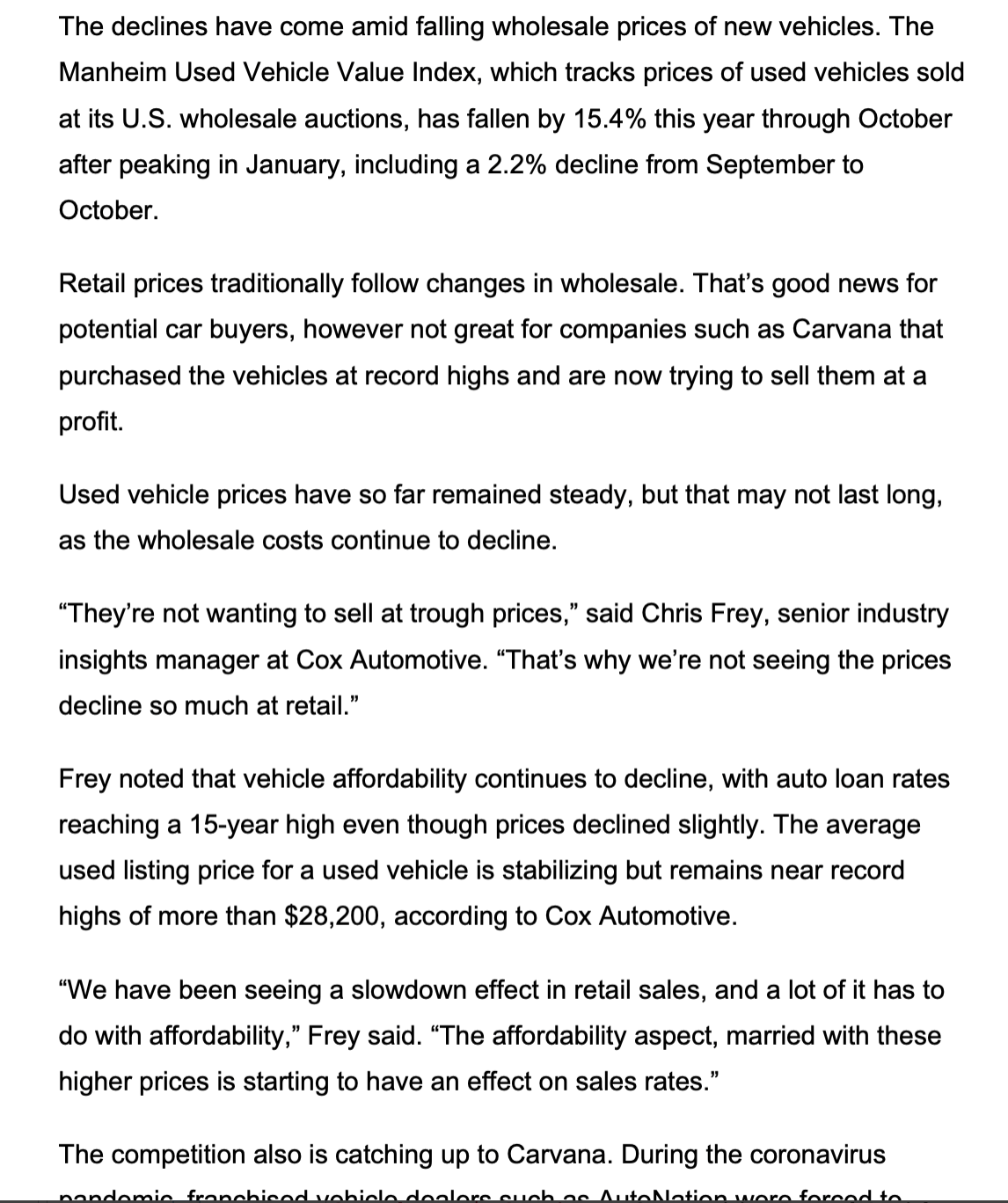 projections for earnings and free cash flow for the company. Morgan Stanley