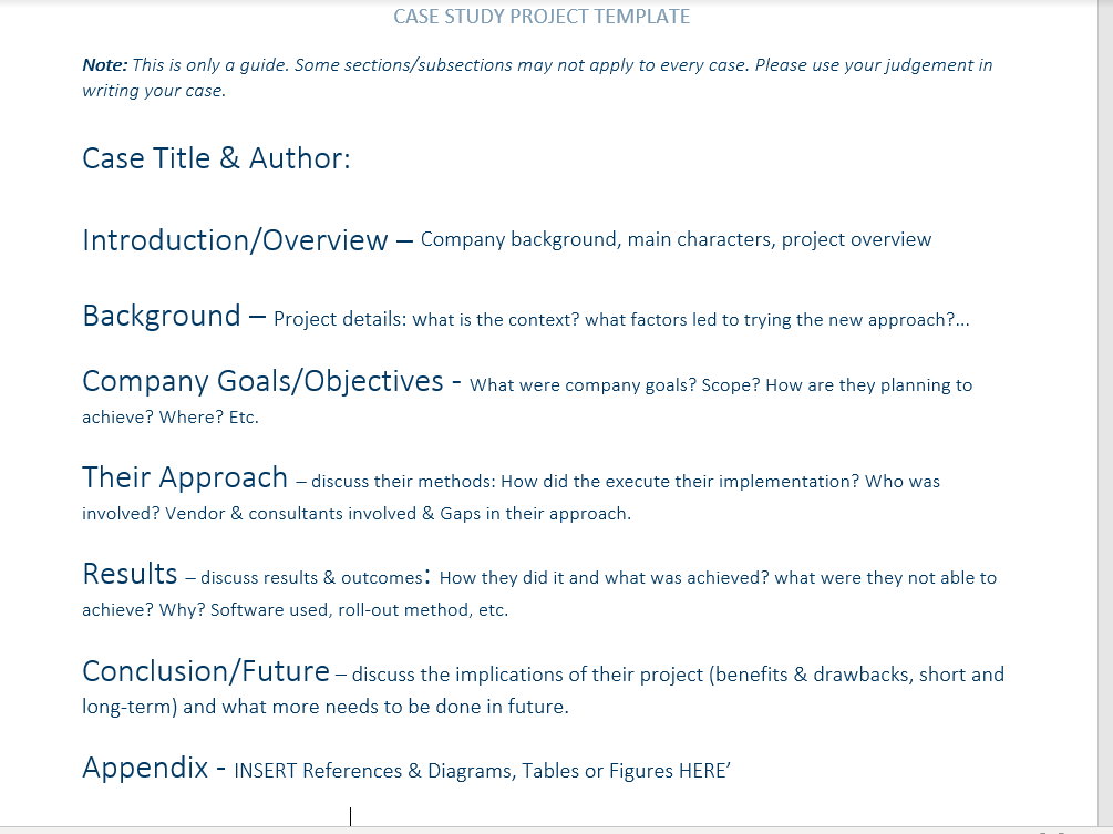 Case Writing ProjectAdd full references please!!Select a company where an ERP system