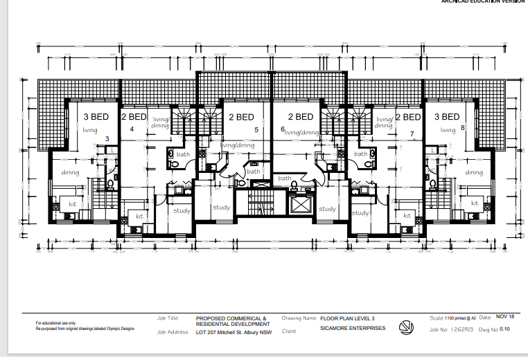 CROSS BEAM SECTION 8 SCALE 1:20 $1.10ARCHICAD EDUCATION VERSION Driveway 50.100 Wire