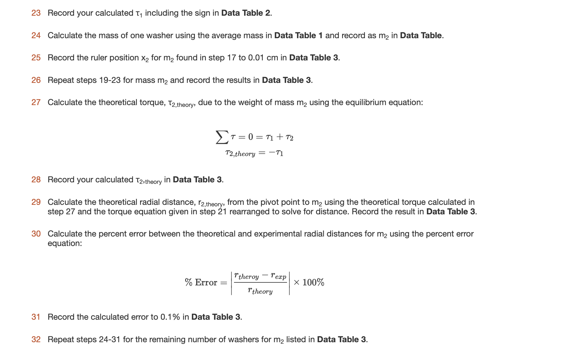 ue T1 position (cm) 3o {cm} Distance n [Nm] Data Table 3: