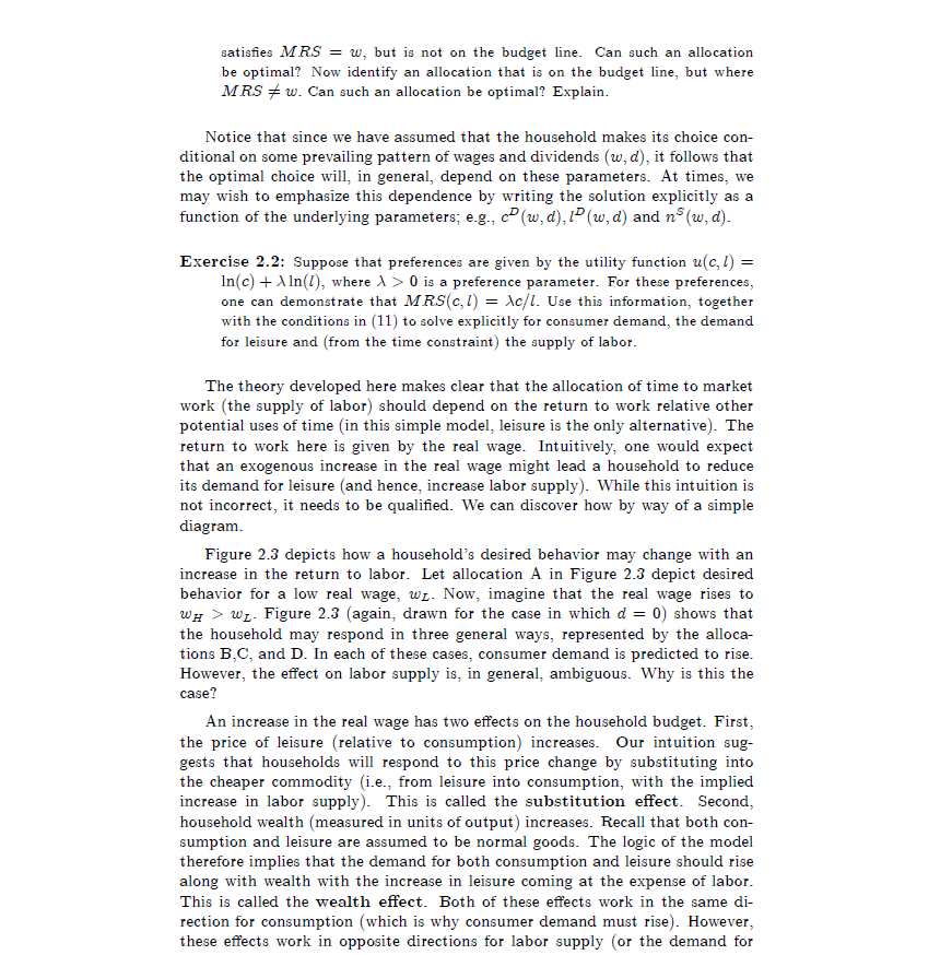 u(c, l) =ln(c) + ? ln(l), where ? > 0 is a