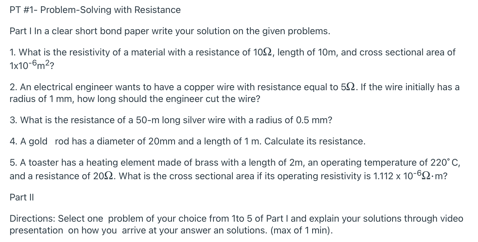 In part 2, create an explanation that i will use in my