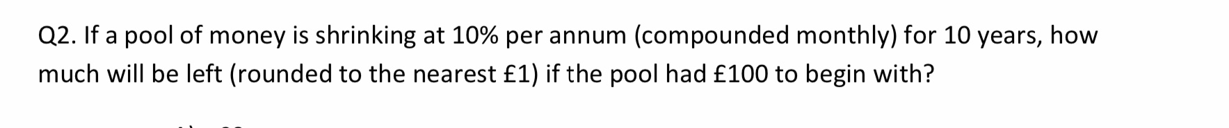 explanations, definitions , formulas used, graphs where applicable Q2. If a pool