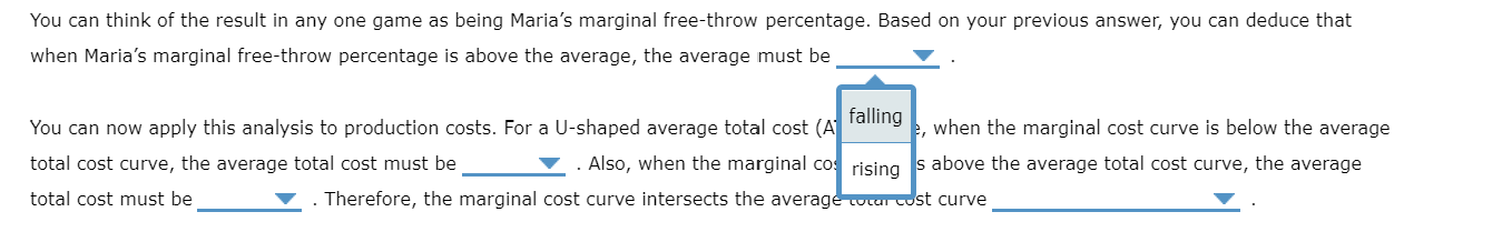 scenario to understand the relationship between marginal and average values. Suppose Maria