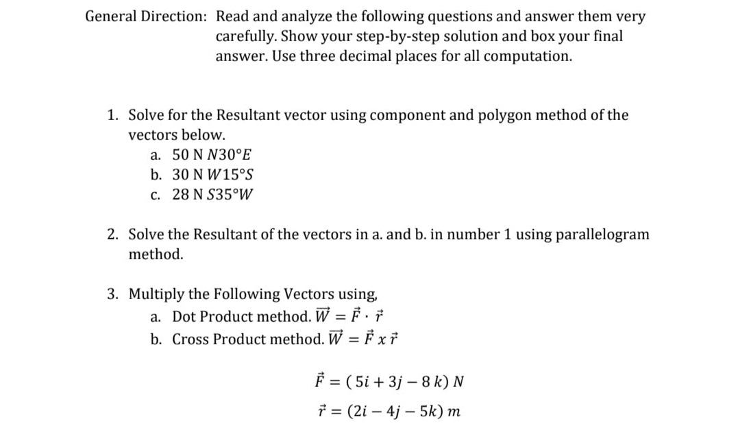 Completly solve. Show the step-by-step solution and box the final answers. Use