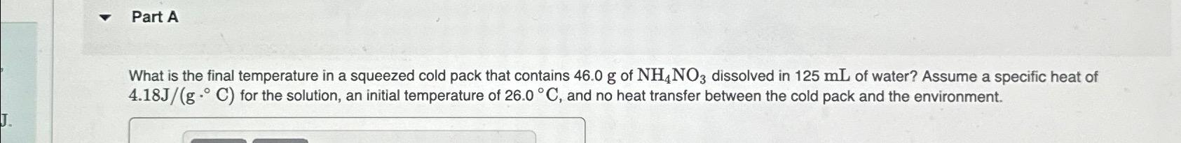  Part A What is the final temperature in a squeezed cold