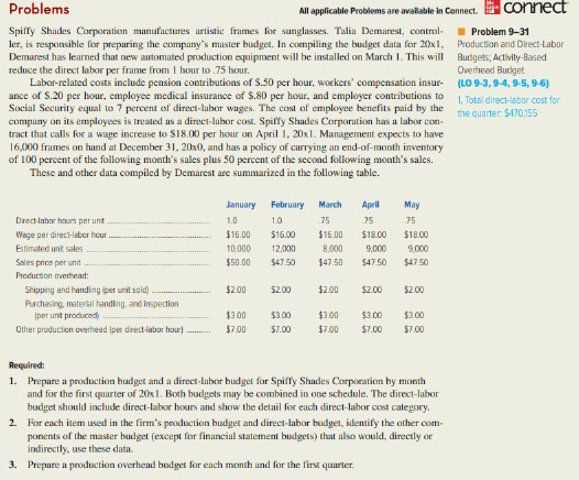  Problems All applicable Problems are available in Connect. connect Spiffy Shades