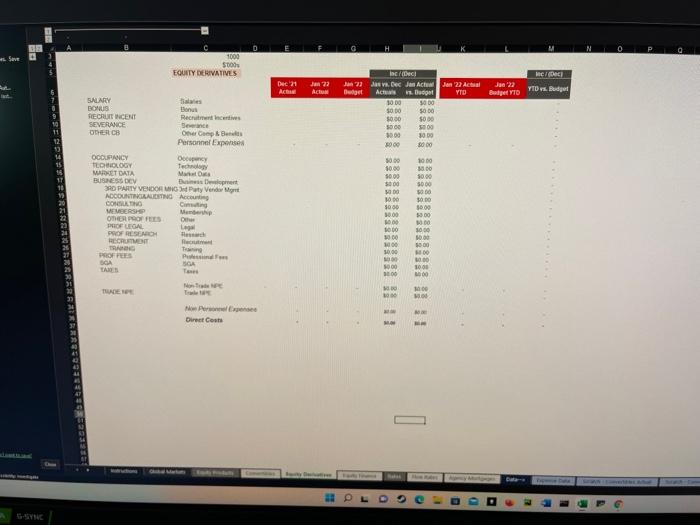 populate the other business Roll up tabs you see expense Ines that