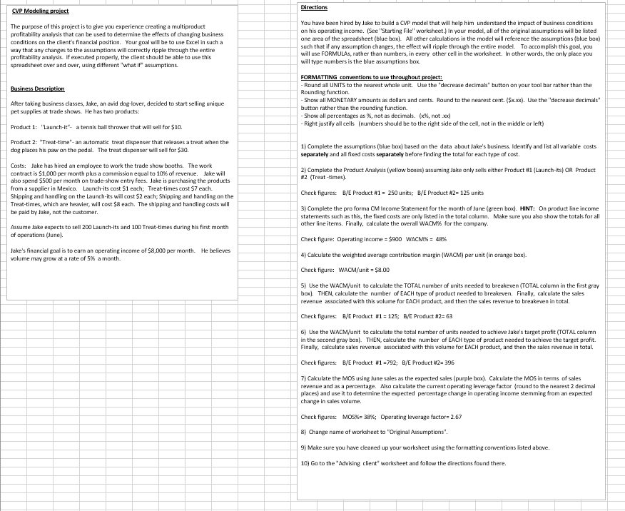 Also need the formulas for the cells and not just the numbers.