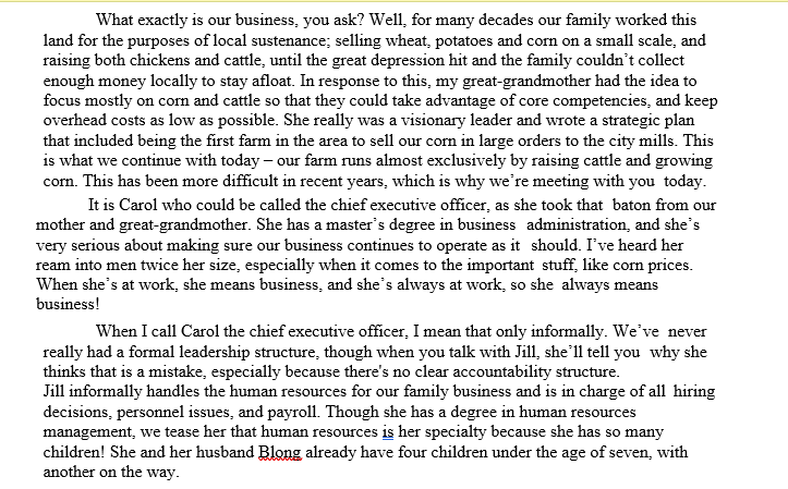 well as other important information to have an overview of the business.